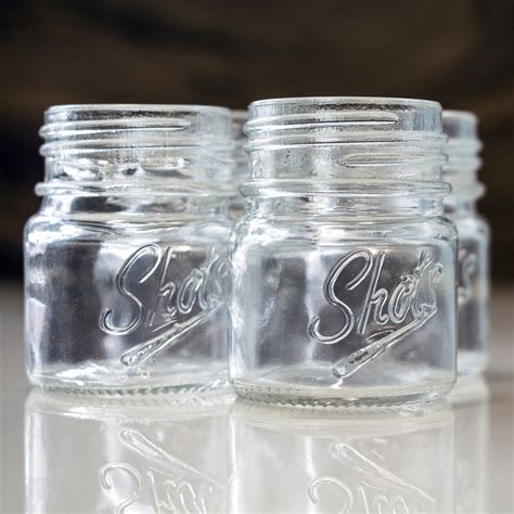 Mason Jar Shot Glasses Set Of 4 Drop And Catch Touch