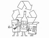 Colorear Reciclar Envases Reciclaje Contenedores Recyclage Fichas Disegno sketch template