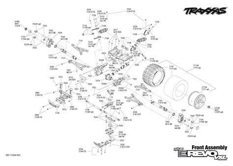 revo vxl transmission assembly exploded view traxxas