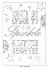 Pages Coloring Printable Adult Moon Back Sheets Colouring Quote sketch template