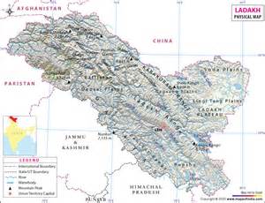 Ladakh Physical Map Maps Of India