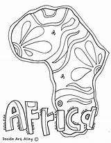 Coloring Africa Pages African South Geography Continents Continent Map Colouring Flag Color Safari Animals Printable Book Getcolorings Getdrawings Printables Print sketch template