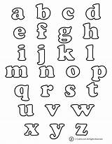 Bubble Letters Lowercase Print sketch template