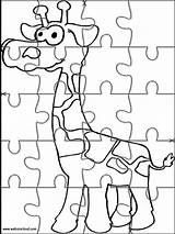 Rompecabezas Puzzles Animales Jigsaw Giraff Animal Dibujo Piezas Manzanas Bebeazul Figuras Jirafas sketch template