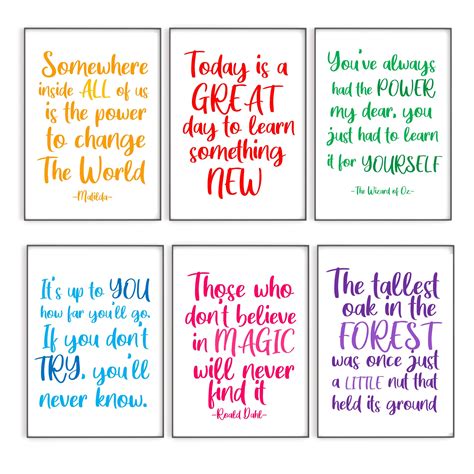 set   classroom quote prints education quote posters teaching resources