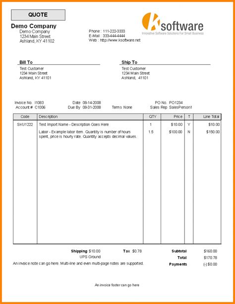 browse  image  catering quotation templates invoice template