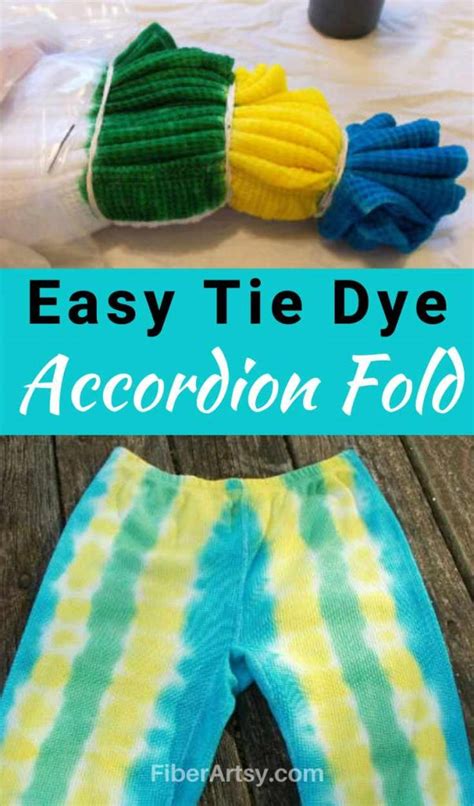 Easy Tie Dye Method Accordion Fold