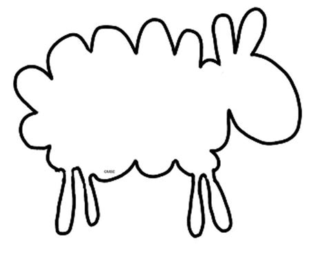 sheep craft template clipart