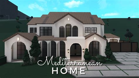 bloxburg mediterranean home house build  youtube