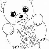 Fathers Coloring Printable Card Dad Pages Father Printables Cards Print Bear Teddy Cute Kids Lovepapercrafts Sheets Choose Board Detailed Do sketch template