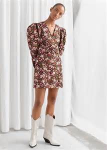 and other stories floral puff sleeve mini dress sexy valentine s day