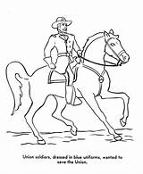 Civil War Coloring Pages Union Horse Printables Vietnam Soldier Usa Veteran Clipart Printable Colouring Story Drawing Soldiers Color Kids America sketch template