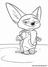 Coloring Zootopia Pages Comments sketch template