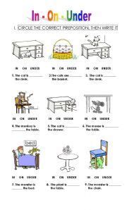english worksheet prepositions  kids prepositions preposition