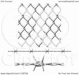 Barbed Chainlink Atstockillustration Freecoloringpages sketch template