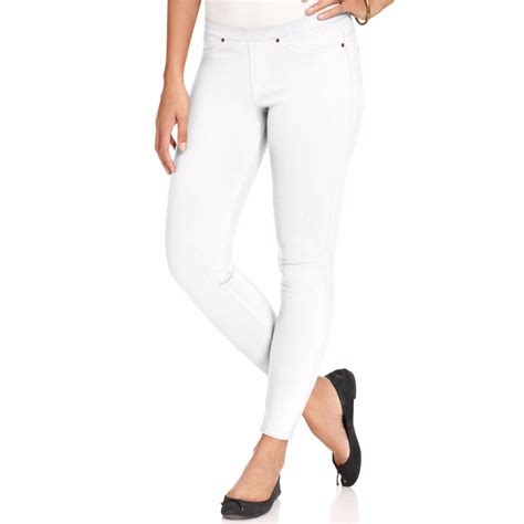 hue hue new ivory white women s size xs leggings skinny pull on jeans