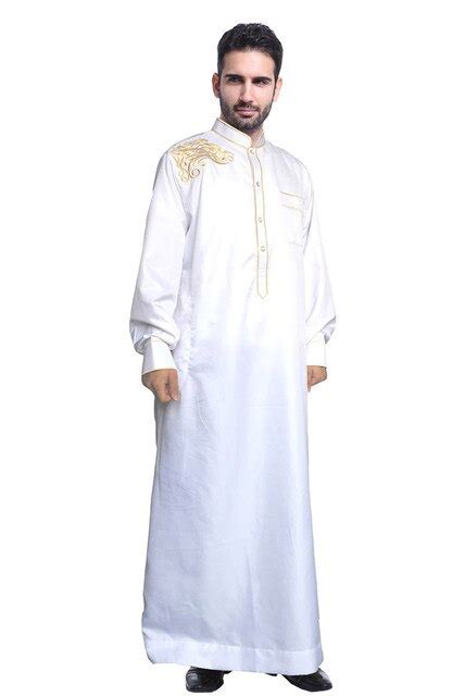 Fashion Wit Mens Thobe Arabische Man Jurk Islamitische Mannen Saudi
