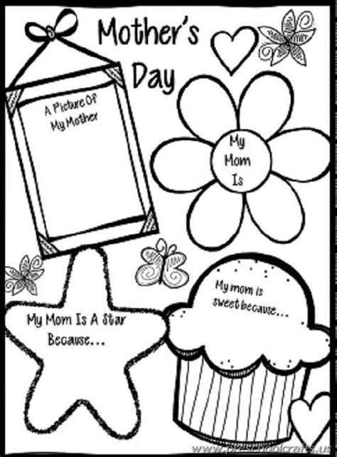 printable mothers day worksheets  kids preschool