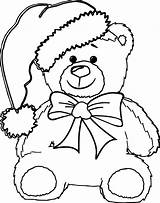 Chrismas Coloring Bear Wecoloringpage Pages sketch template