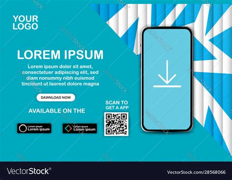 page mobile app template royalty  vector image