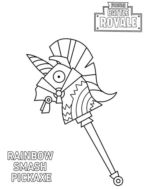 fortnite pickaxe coloring pages coloring  drawing