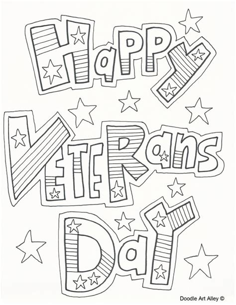 veterans day coloring pages doodle art alley