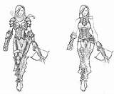 Diablo Demon Coloring Hunter Pages Iii Printable Armor sketch template