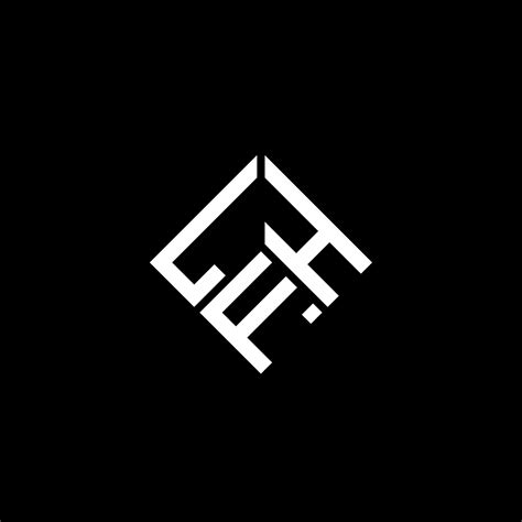 lfh letter logo design  black background lfh creative initials