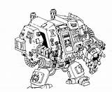 Warhammer 40k Dreadnought Wh40k Designlooter Terminator sketch template