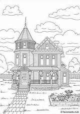 Pages House Coloring Colouring Adult Printable Favoreads Architecture Houses Color Lovely Book Club Homes Authentic Victorian Drawing Sheets Books Mansions sketch template