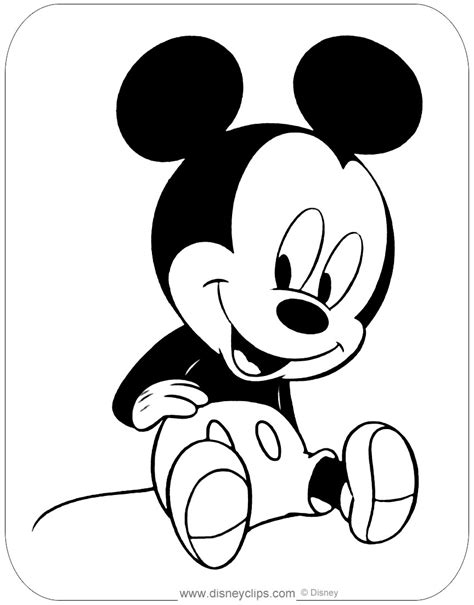 baby mickey coloring page home family style  art ideas
