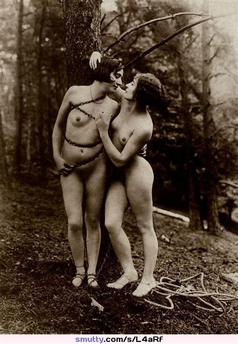 Vintage Blackandwhite Classic Vintageporn Bondage Chained Outdoors