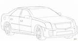 Cadillac Coloring Cts Pages Drawing sketch template