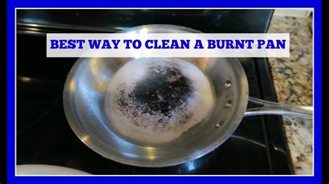 clean  stainless steel burnt pan  pot easy method youtube