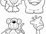 Coloring Pages Cartoon Animals Zoo Jungle Color Getcolorings Getdrawings sketch template