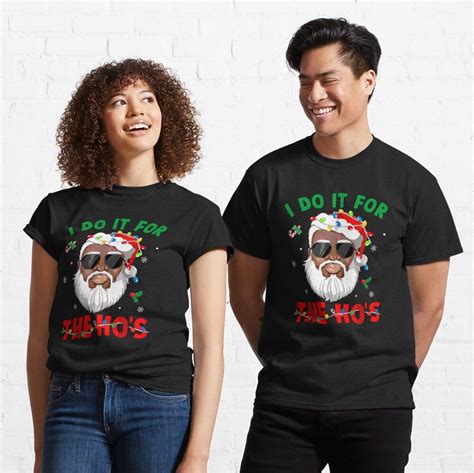 I Do It For The Hos Black Santa Classic T Shirt By Fashionbasics ⭐⭐⭐⭐⭐