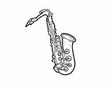 Saxophone Tenor Coloring Drawing Getdrawings Coloringcrew sketch template