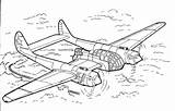 Coloring Pages Army Military Airplane Print sketch template
