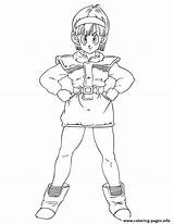 Bulma Coloring Dibujos Dragonball Tudodesenhos sketch template