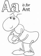 Letter Coloring Ant Printable Pages Sheet Color Print Kids Onlinecoloringpages sketch template
