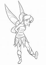 Coloring Fairy Pages Disney sketch template