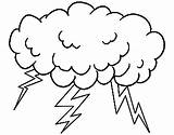 Rain Clouds Coloring Pic Pages Clipart Colouring sketch template