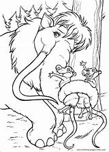 Ice Age Coloring Pages Cartoon Kids Color Character Printable Print Colouring Sheets Mammut sketch template