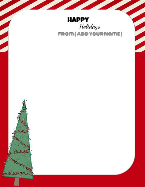 christmas letterhead templates