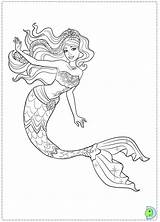Mermaid Coloring Barbie Tale Dinokids Pages Colouring Print Para Little Close Sereia Colorir sketch template