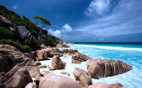 landscape nature beaches rocks sea cloud summer relax wallpapers hd desktop  mobile