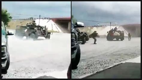 Shootout Between Mexican Military And Drug Cartel Near
