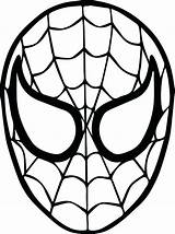 Spiderman Mask Coloring Printable Print Template Pages Getcolorings sketch template