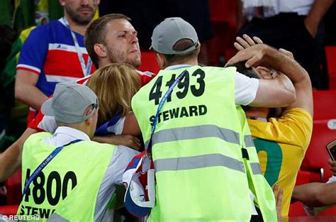 world cup violence inside spartak stadium moscow during