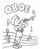 Colorear Oboe Instrumentos Oboes Portafolios Viento Conocimiento Organización Bloque Compartir Concertando sketch template